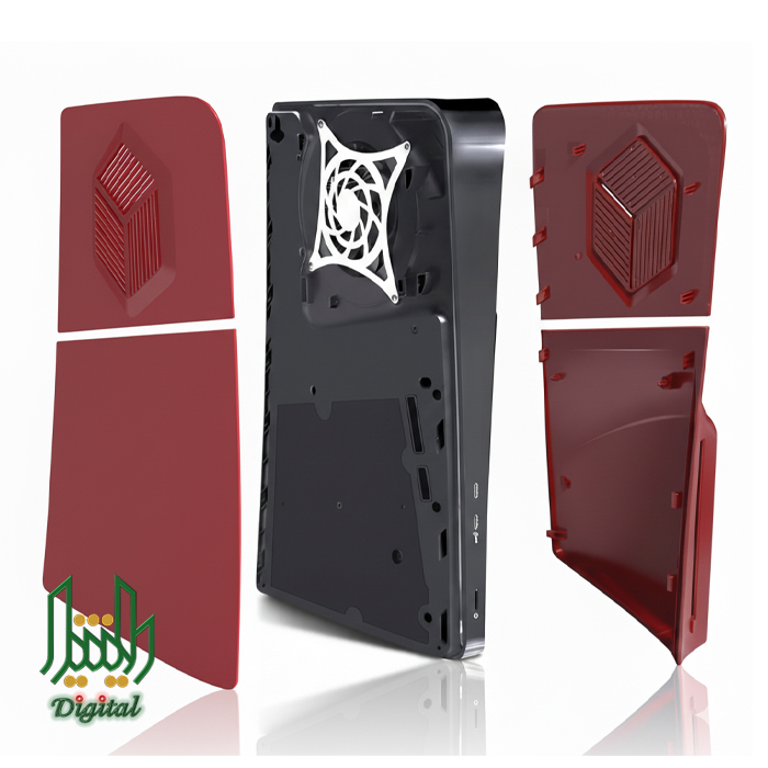 console case cover replacement plate shell for ps5 slim disc red 05