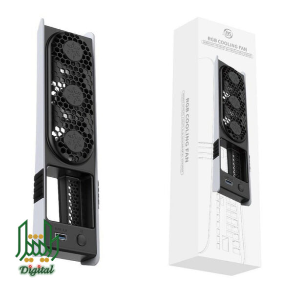 jys temperature control cooling fan face for ps5 slim & pro black 03