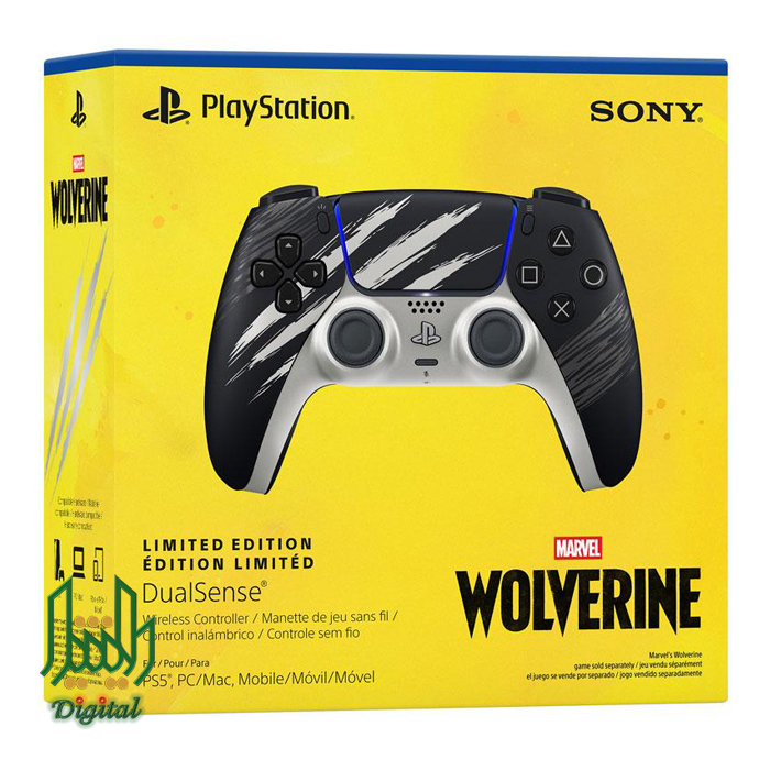 DualSense-Wireless-Controller-Marvel’s-Wolverine-Limited-Edition-Black-Silver-05 دسته PS5 نسخه محدود طرح Wolverine رنگ مشکی نقرهای - Image 1